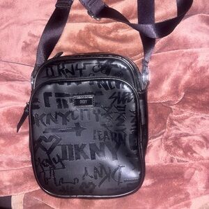 DKNY Graffiti Black Messenger Bag
